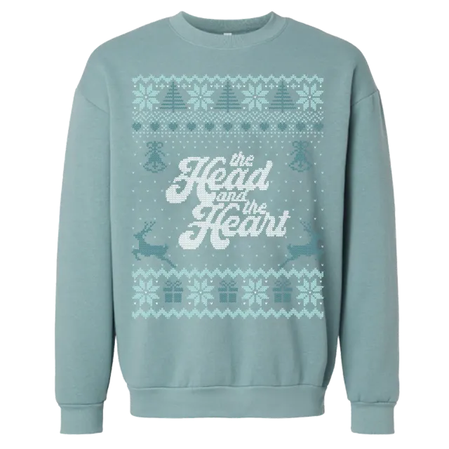 The Head and the Heart Blue Holiday sweatshirt Arctic Blue bomullsmix