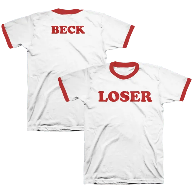 Beck Loser ringer t-shirt röd vit