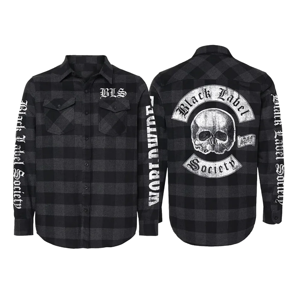 Zakk Wylde Destroy Colors flanellskjorta rutig
