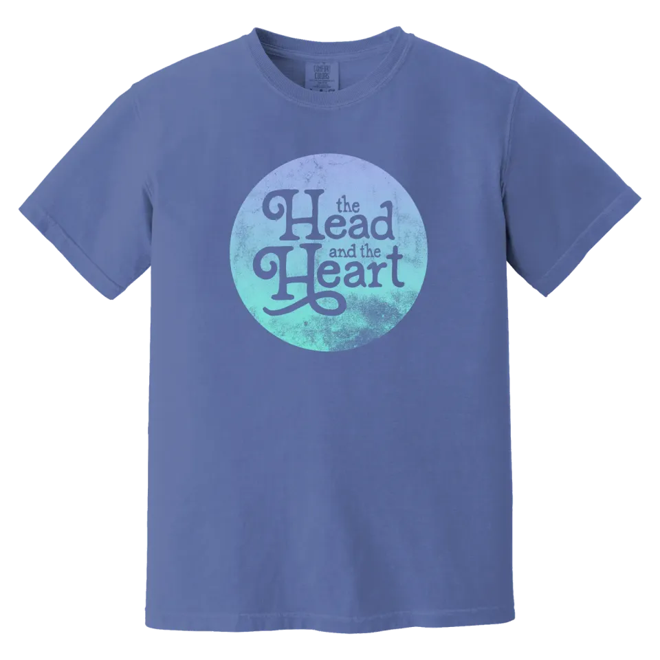The Head and the Heart Periwinkle Gradient t-shirt pigmentfärgad