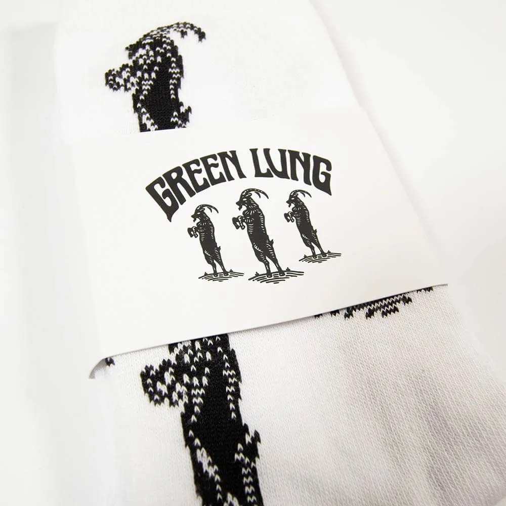 Green Lung Lil Goaty Socks strumpor vit bomull