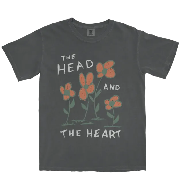 The Head and the Heart Flower Tour Dated Tee t-shirt pepper