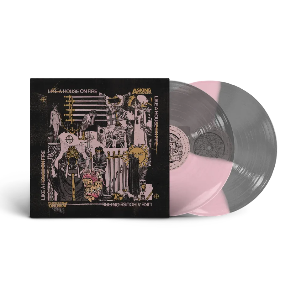 Asking Alexandria Like a House on Fire vinyl halv rosa 2LP