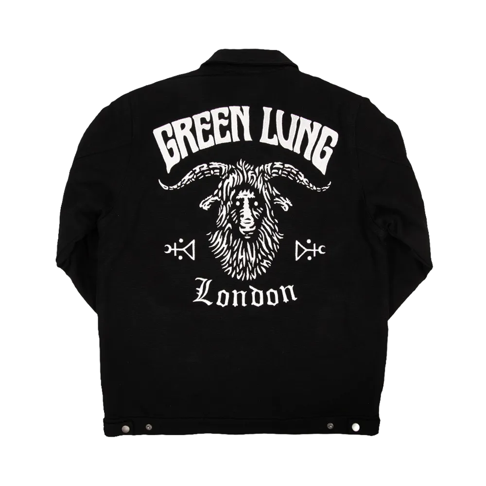 Green Lung Goatwizard jacka svart canvas broderad