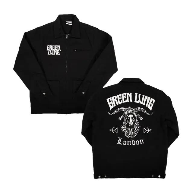 Green Lung Goatwizard jacka svart canvas broderad