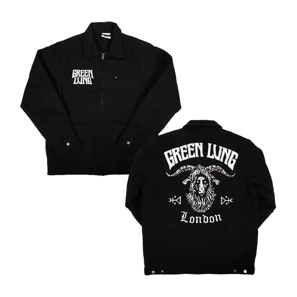 Green Lung Goatwizard jacka svart canvas broderad
