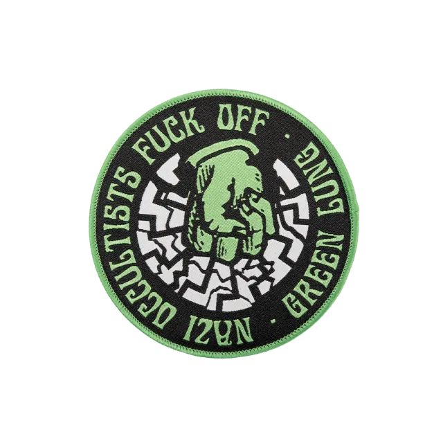 Green Lung Nazi Occultists Fuck Off tygmärke vävd