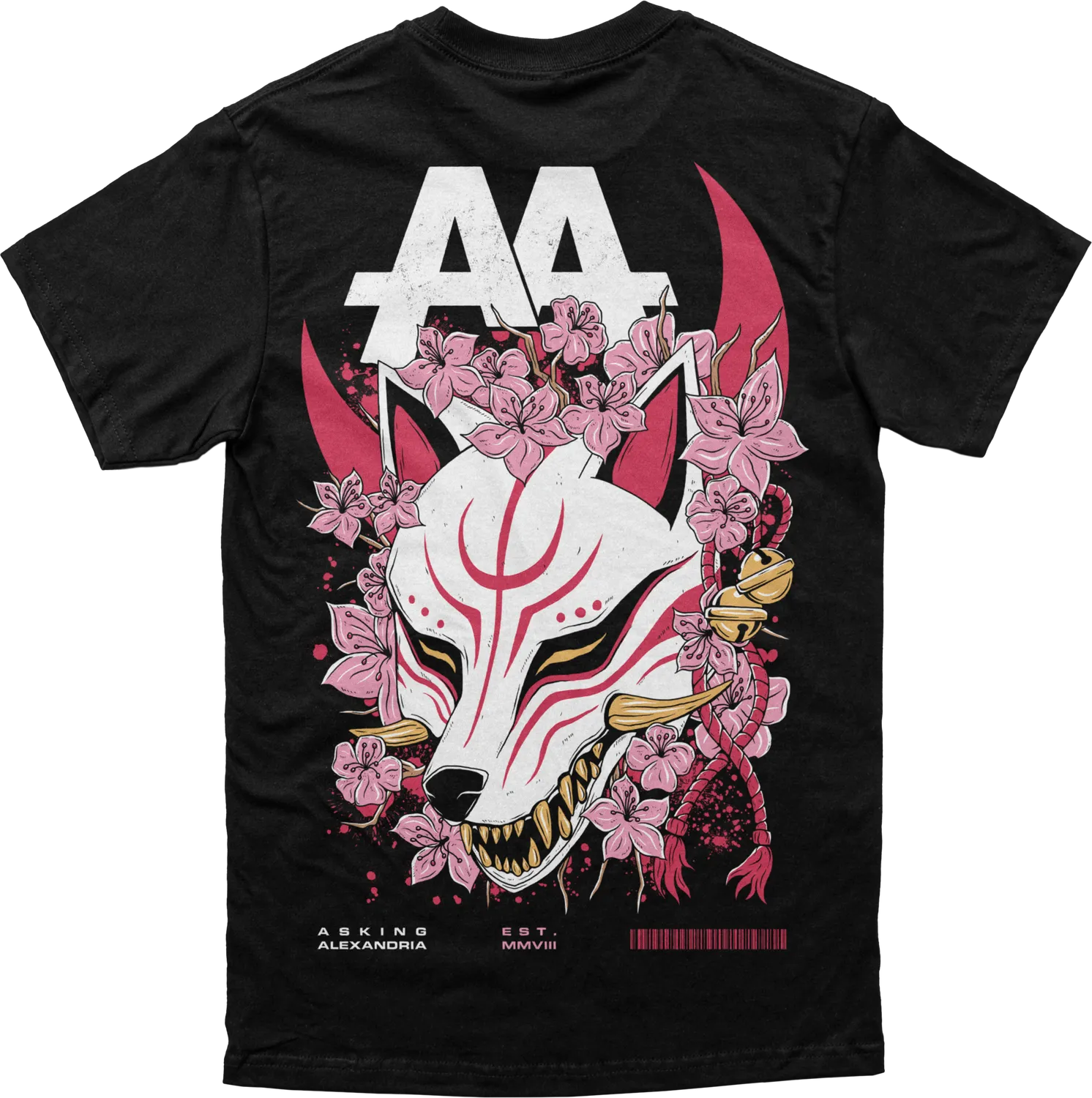 Asking Alexandria Kitsune T t-shirt S-3XL tryck
