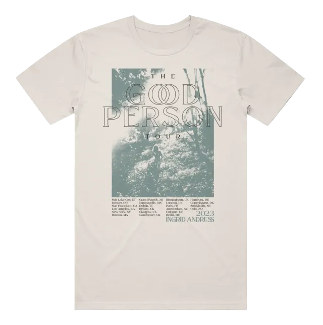 Ingrid Andress Flower Good Person Tour t-shirt cream