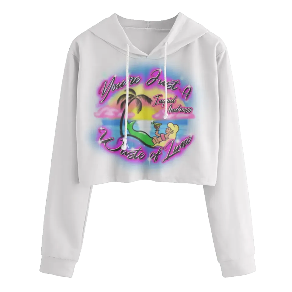 Ingrid Andress Waste of Lime hoodie cropped vit