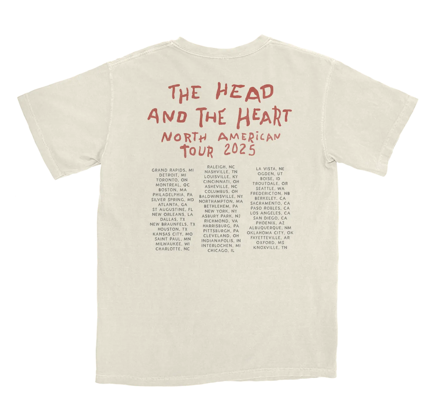 The Head and the Heart THATH Aperture t-shirt cream turnétryck