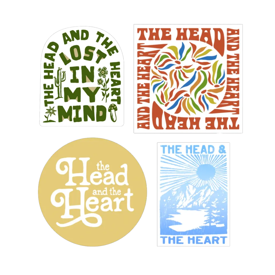 The Head and the Heart vinylklistermärken 4-pack