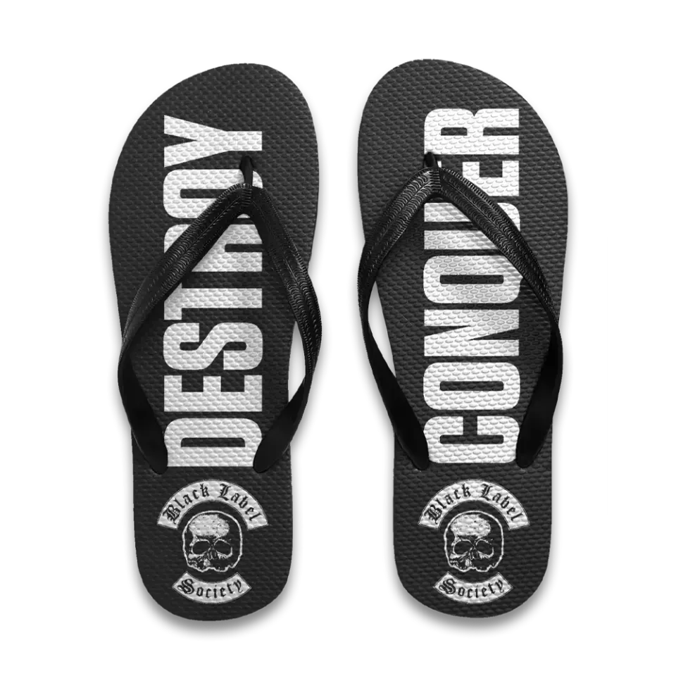 Zakk Wylde Destroy & Conquer flip flops M gummi