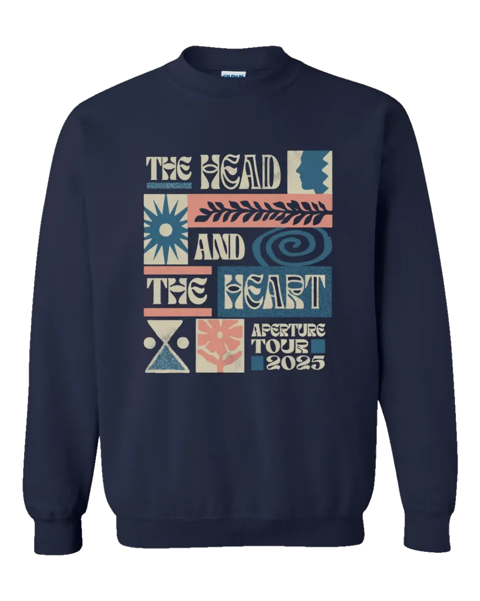The Head and the Heart Aperture Tour sweatshirt marinblå unisex