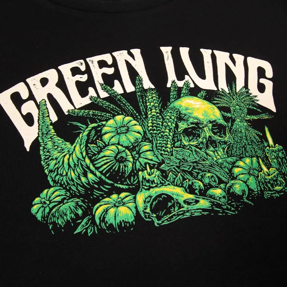 Green Lung Harvest croptopp svart lätt bomull
