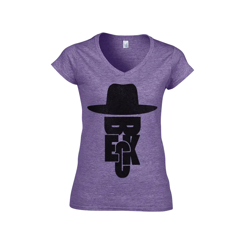 Beck Bandit V-ringad t-shirt dam lila bomull