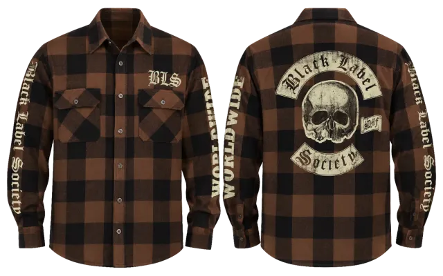 Zakk Wylde Destroyed Colors flanellskjorta L