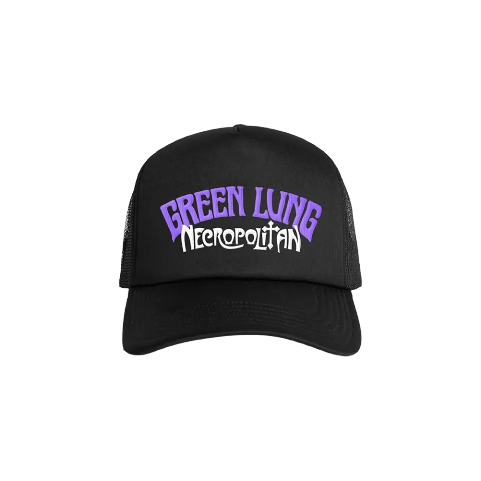 Green Lung Necropolitan trucker keps svart broderad